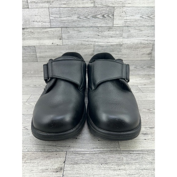Orthofeet 510‎ Mens Black Leather Wide 2E Strap Shoes Size 10.5 main image 7